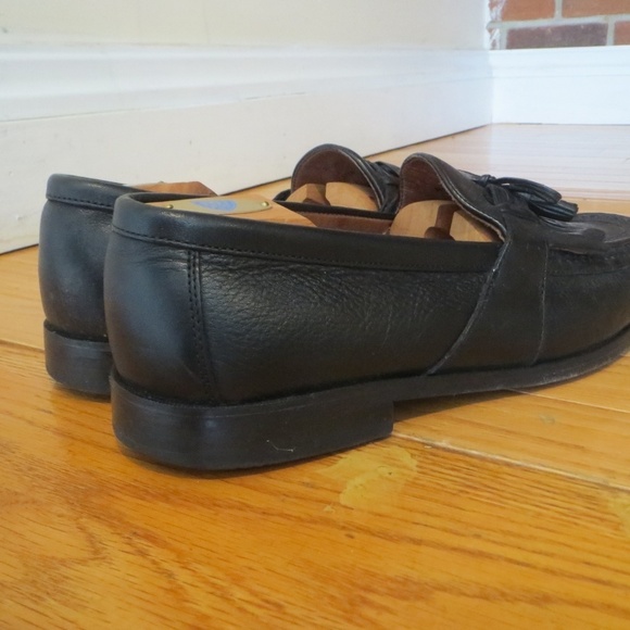 Johnston & Murphy Mens Black Leather Tassel Loafer main image 4